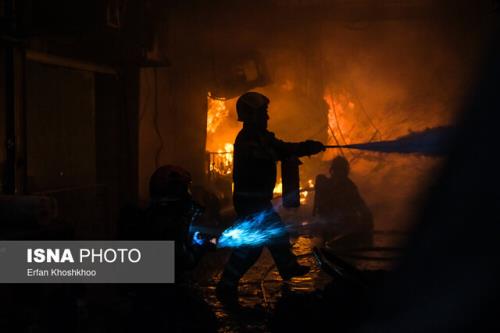 یک فوتی در آتش سوزی ساختمان مسکونی در بلوار فردوس تهران