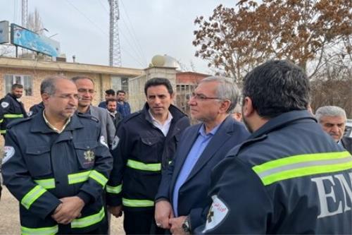 بازدید وزیر بهداشت از مرکز ارتباطات ۱۱۵ اورژانس استان تهران در دماوند